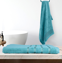 Cotton Home 100% Cotton Aqua Breeze Bath Towel, 70 x 140cm, Aqua Green