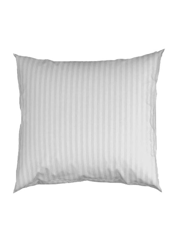 Cotton Home Filled Cushion, 50 x 50cm, White/Grey
