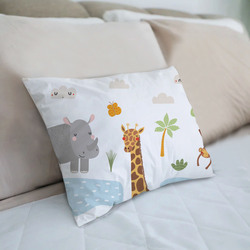 Cotton Home 4-Piece Baby Pillow with 2 Pillowcase, 30x40 cm, White
