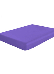 Cotton Home Super Soft Fitted Sheet, 200 x 200 + 30cm, Purple