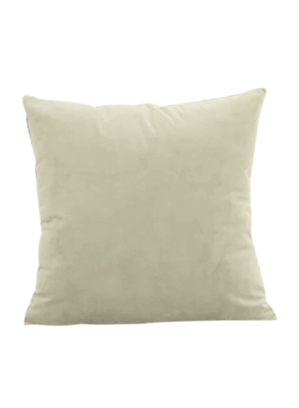 Cotton Home Filled Velvet Cushion, 45 x 45cm, Ivory