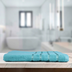 Cotton Home 100% Cotton Aqua Breeze Bath Towel, 70 x 140cm, Aqua Green