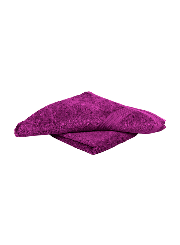 Cotton Home 2-Piece 100% Cotton Bath Towel Set, 70 x 140cm, Purple