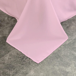 Cotton Home 3-Piece Flat Sheet Set, 1 Flat Sheet + 2 Pillow Case, Single, Pink