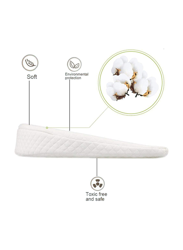 Cotton Home Smooth Wedge Memory Foam Pillow, White