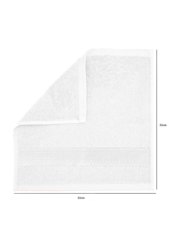 Cotton Home Face Towel, 33 x 33cm, White
