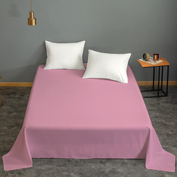 Cotton Home 100% Cotton Flat Sheet, 200x240cm, Dark Pink