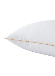 Cotton Home Downproof Gold Cord Pillow, 50x70cm, White