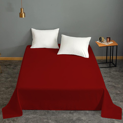 Cotton Home Flat Sheet 100% Cotton, 200 x 240cm, Rust