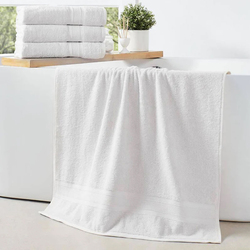 Cotton Home 100% Cotton Hand Towel, 50 x 100cm, White