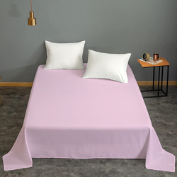 Cotton Home Flat Sheet 100% Cotton, 160 x 220 cm, Baby Pink