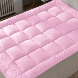 Cotton Home Supersoft Mattress Topper, 140 x 200 + 7cm, Pink