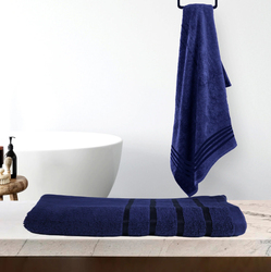 Cotton Home 100% Cotton Aqua Breeze Bath Towel, 70 x 140cm, Violet