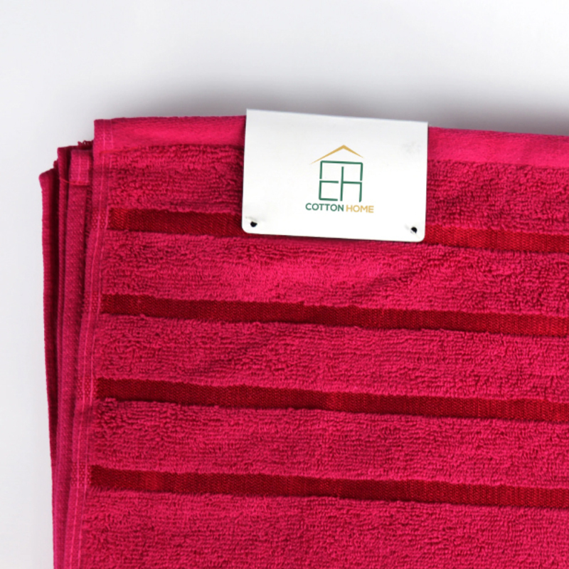 Cotton Home 100% Cotton Aqua Breeze Bath Towel, 70 x 140cm, Hot Pink