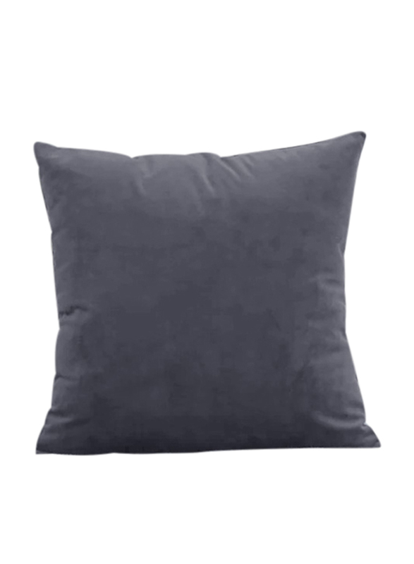 Cotton Home Filled Velvet Cushion, 45 x 45cm, Grey