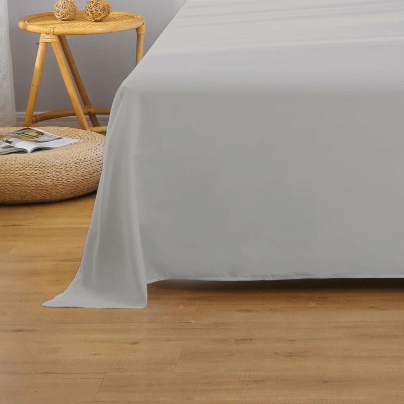 Cotton Home Super Soft Flat Sheet, 240 x 260cm, Super King, Grey