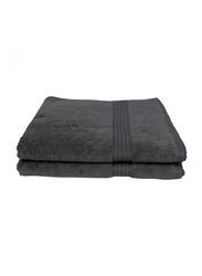 Cotton Home 2-Piece 100% Cotton Bath Towel Set, 70 x 140cm, Charcoal