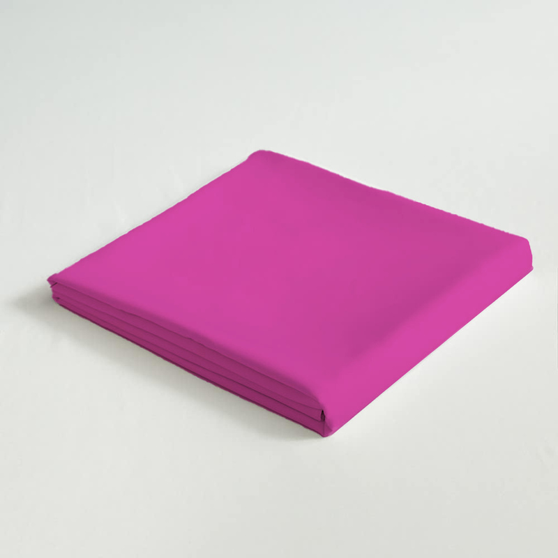 Cotton Home Flat Sheet 100% Cotton, 160 x 220 cm, Fuchsia