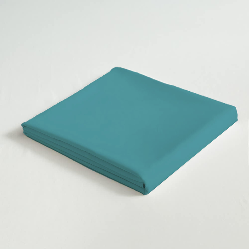 Cotton Home 3-Piece Flat Sheet Set, 1 Flat Sheet + 2 Pillow Case, Single, Teal