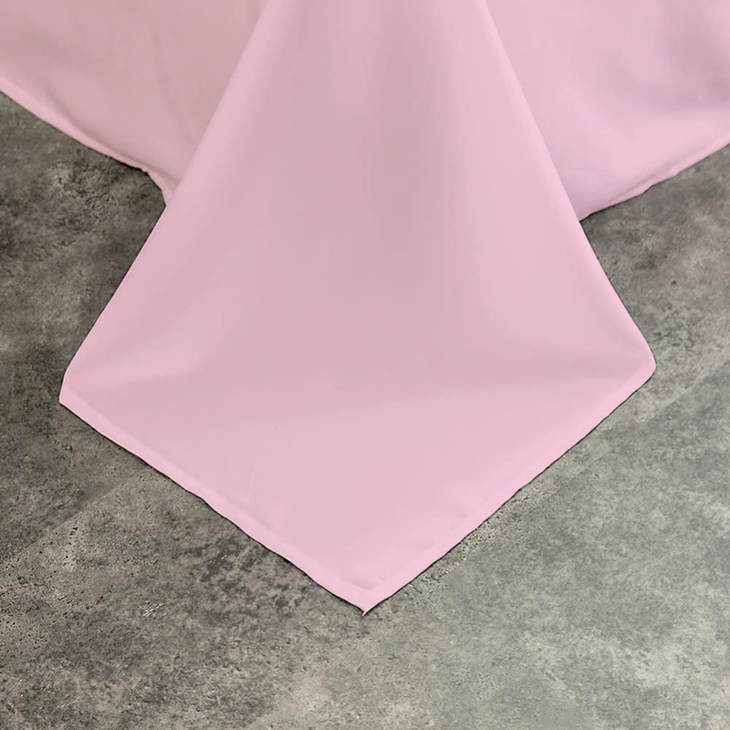 Cotton Home 3-Piece Super Soft Flat Sheet Set, 1 Flat sheet + 2 Cushion Covers, Pink