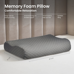 Cotton Home Mini Breatheasy Memory Foam Pillow, Grey