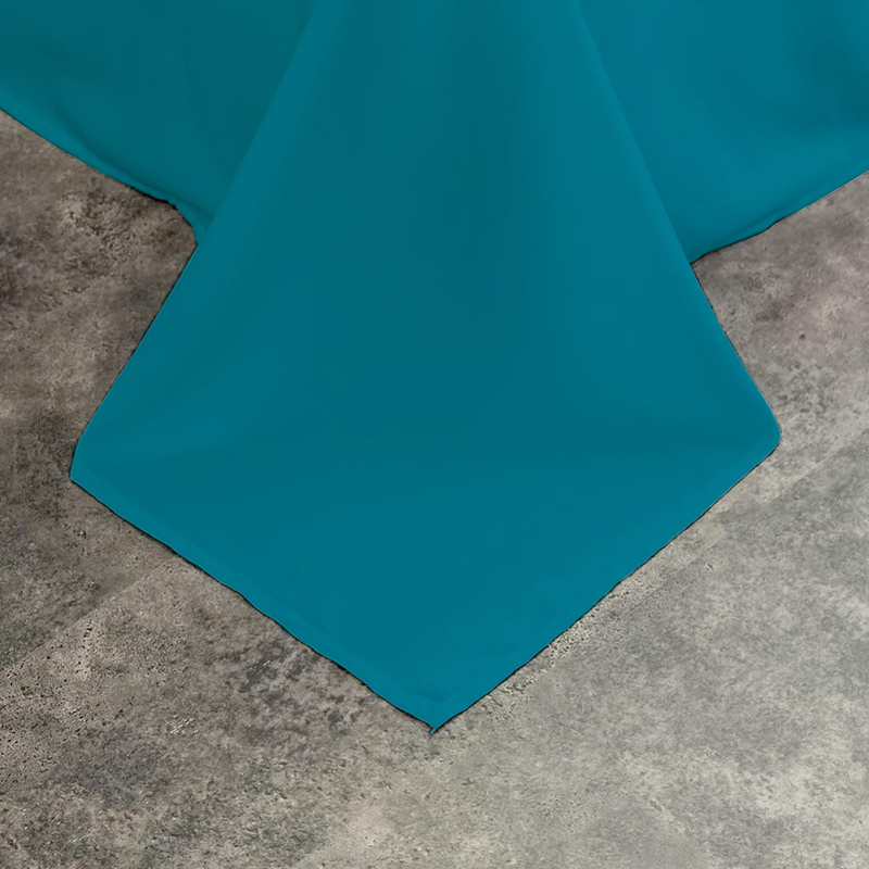 Cotton Home 100% Cotton Flat Sheet, 240x260cm, Turquoise