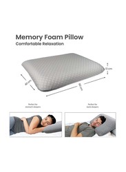 Cotton Home Venus Breathable Memory Foam Pillow, Grey