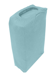 Cotton Home Jersey 3-Piece Duvet Set, 1 Duvet Cover 220 X 220cm + 2 Pillow Case 48 X 74 X 12cm, Double, Mint Green