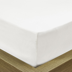 Cotton Home Super Soft Percale Weave Plain Fitted Sheet, 120 x 200 + 25cm, White