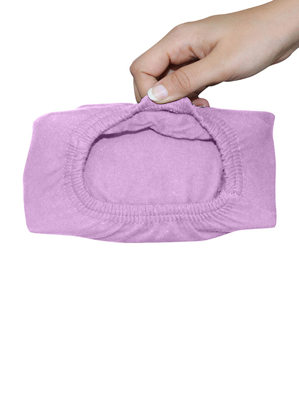 Cotton Home Jersey 3-Piece Duvet Set, 1 Duvet Cover 220 X 220cm + 2 Pillow Case 48 X 74 X 12cm, Double, Purple