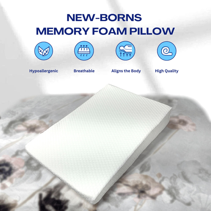 Cotton Home Smooth Wedge Memory Foam Pillow, White