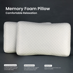 Cotton Home Mars Smooth Memory Foam Pillow, White