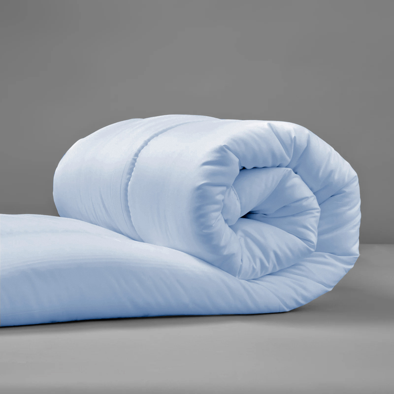 Cotton Home Microfiber Roll Comforter, 150 x 220cm, Queen, Sky Blue