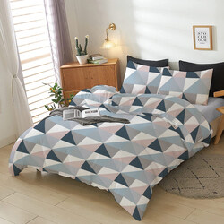Cotton Home 4-Piece PT 01 Luxury Cotton Comforter Set, 1 Comforter, 1 Flat Sheet, 2 Pillow Cases, Queen, Multicolour