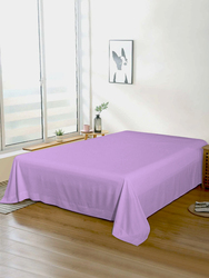 Cotton Home Super Soft Flat Sheet, 160 x 220cm, Single, Light Purple