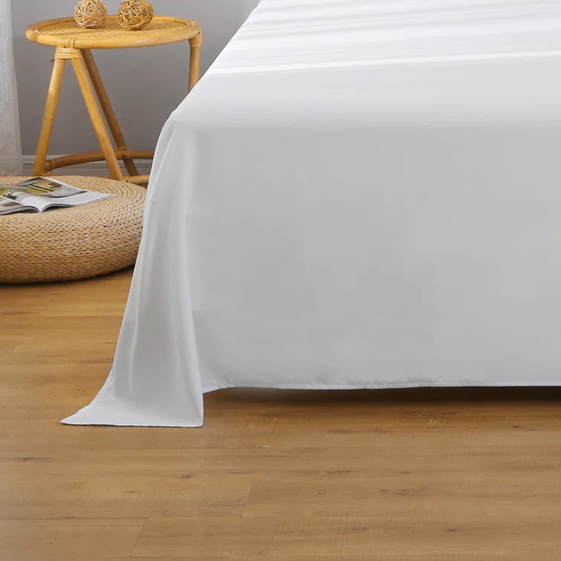 Cotton Home Super Soft Flat Sheet, 160 x 220cm, Single, White