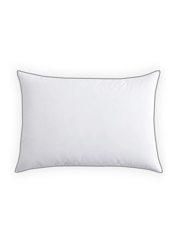 Cotton Home Royal DeLight Pillow with Silver Cord, Queen, 50x75cm, White