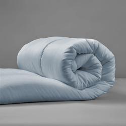 Cotton Home Microfiber Roll Comforter, 220 x 240cm, King, Metallic Blue