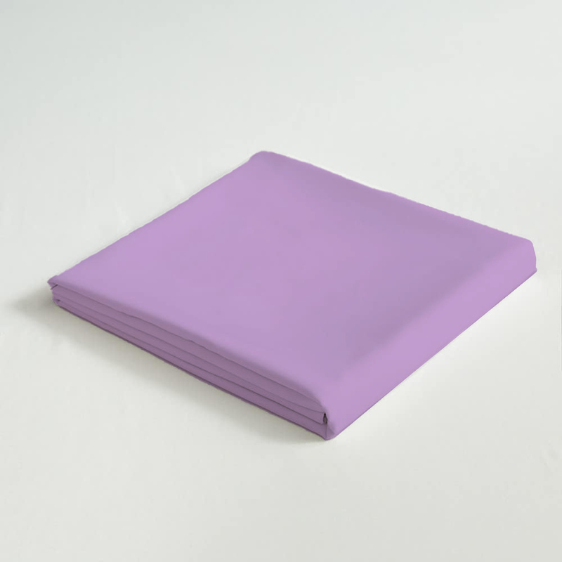 Cotton Home 3-Piece Flat Sheet Set, 1 Flat Sheet + 2 Pillow Case, King, Light Purple