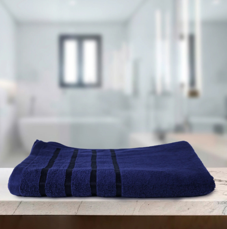 Cotton Home 100% Cotton Aqua Breeze Bath Towel, 70 x 140cm, Violet