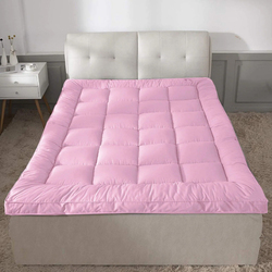 Cotton Home Supersoft Mattress Topper, 120 x 200 + 7cm, Pink