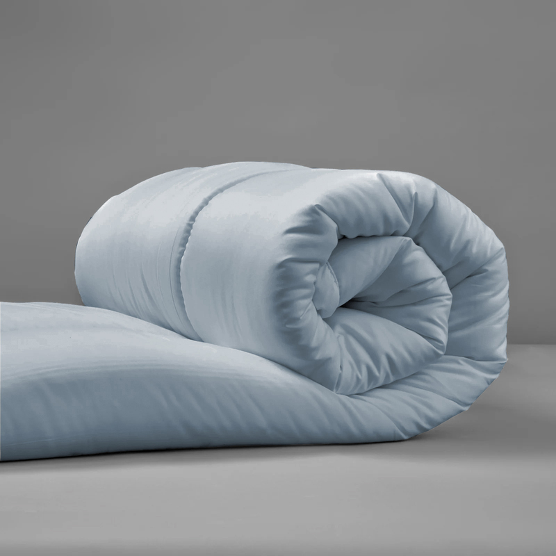 Cotton Home Microfiber Roll Comforter, 150 x 220cm, Queen, Metallic Blue