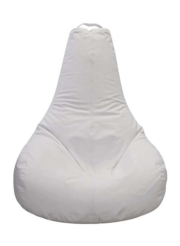 Cotton Home Tear Drop Bean Bag, White