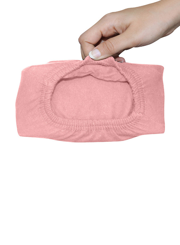 Cotton Home Jersey 3-Piece Duvet Set, 1 Duvet Cover 220 X 220cm + 2 Pillow Case 48 X 74 X 12cm, Double, Pink