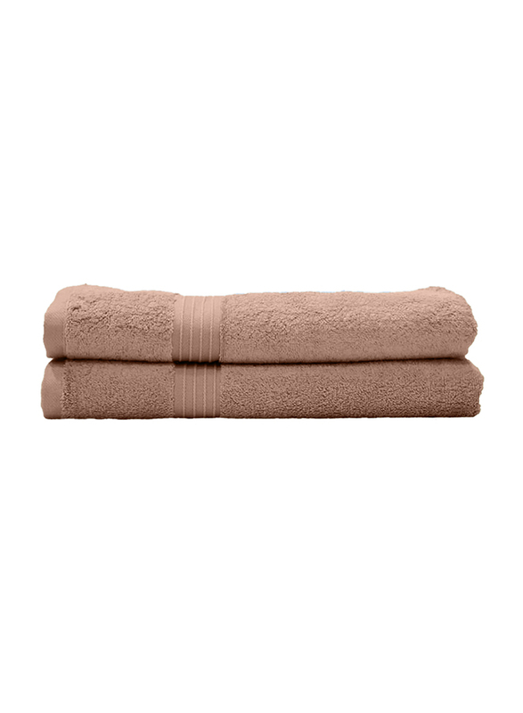 Cotton Home 2-Piece 100% Cotton Bath Towel Set, 70 x 140cm, Beige