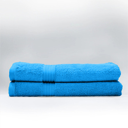 Cotton Home 2-Piece 100% Cotton Bath Towel Set, 70 x 140cm, T.Blue