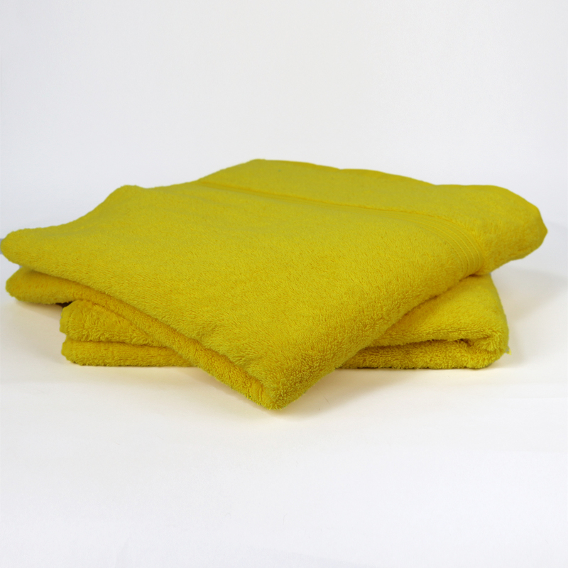 Cotton Home 2-Piece 100% Cotton Bath Towel Set, 70 x 140cm, Yellow