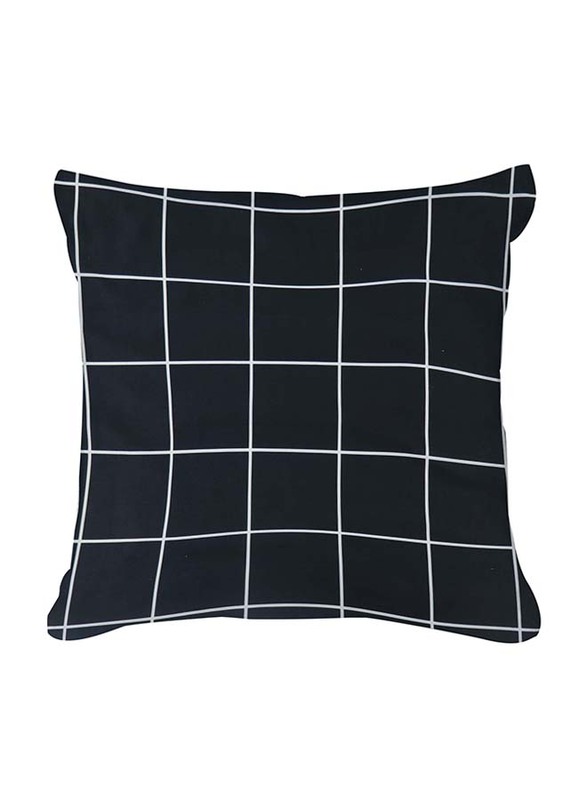 Cotton Home Filled Digital Cushion, 45 x 45cm, D-1953, Black/White