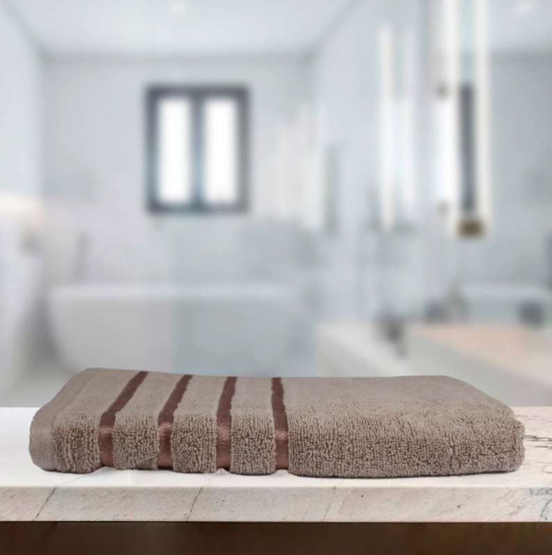 Cotton Home 100% Cotton Aqua Breeze Bath Towel, 70 x 140cm, Copper
