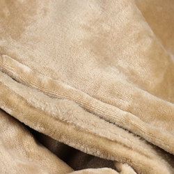 Cotton Home Microflannel Blanket, King, 240x220cm, Beige